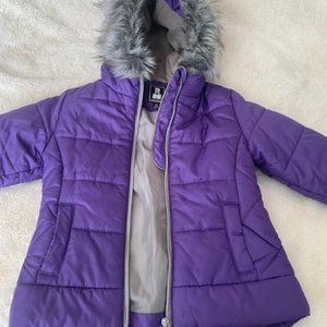 Girl’s R1881 by S. Rothschild & Co Purple Quilted Puffer Coat Size 5/6